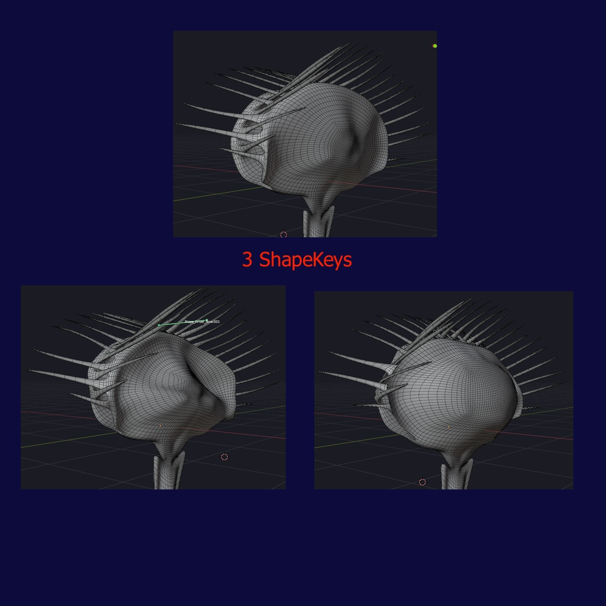 Venus Fly-Trap Rigged Low-poly 3D model_6