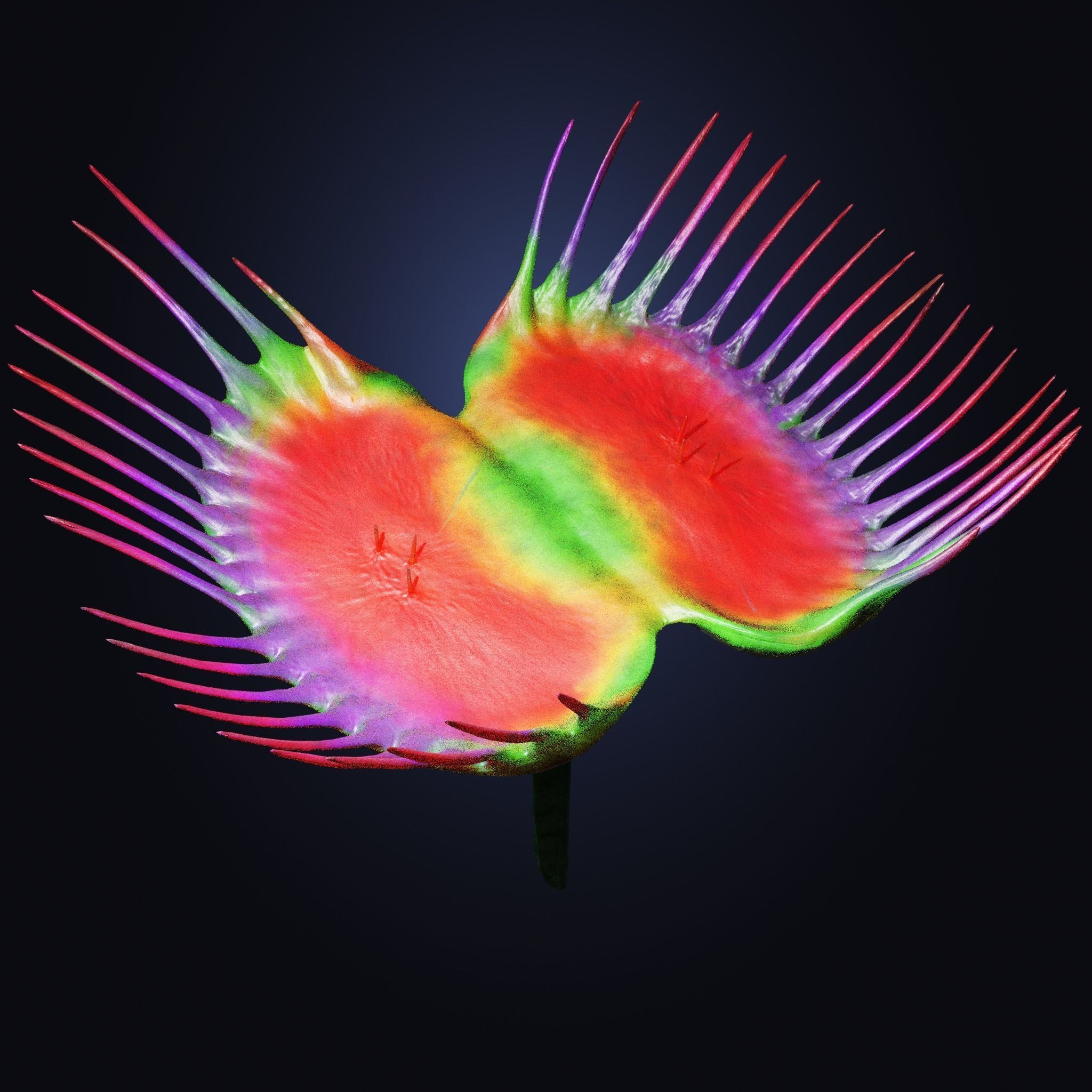 Venus Fly-Trap Rigged Low-poly 3D model_2