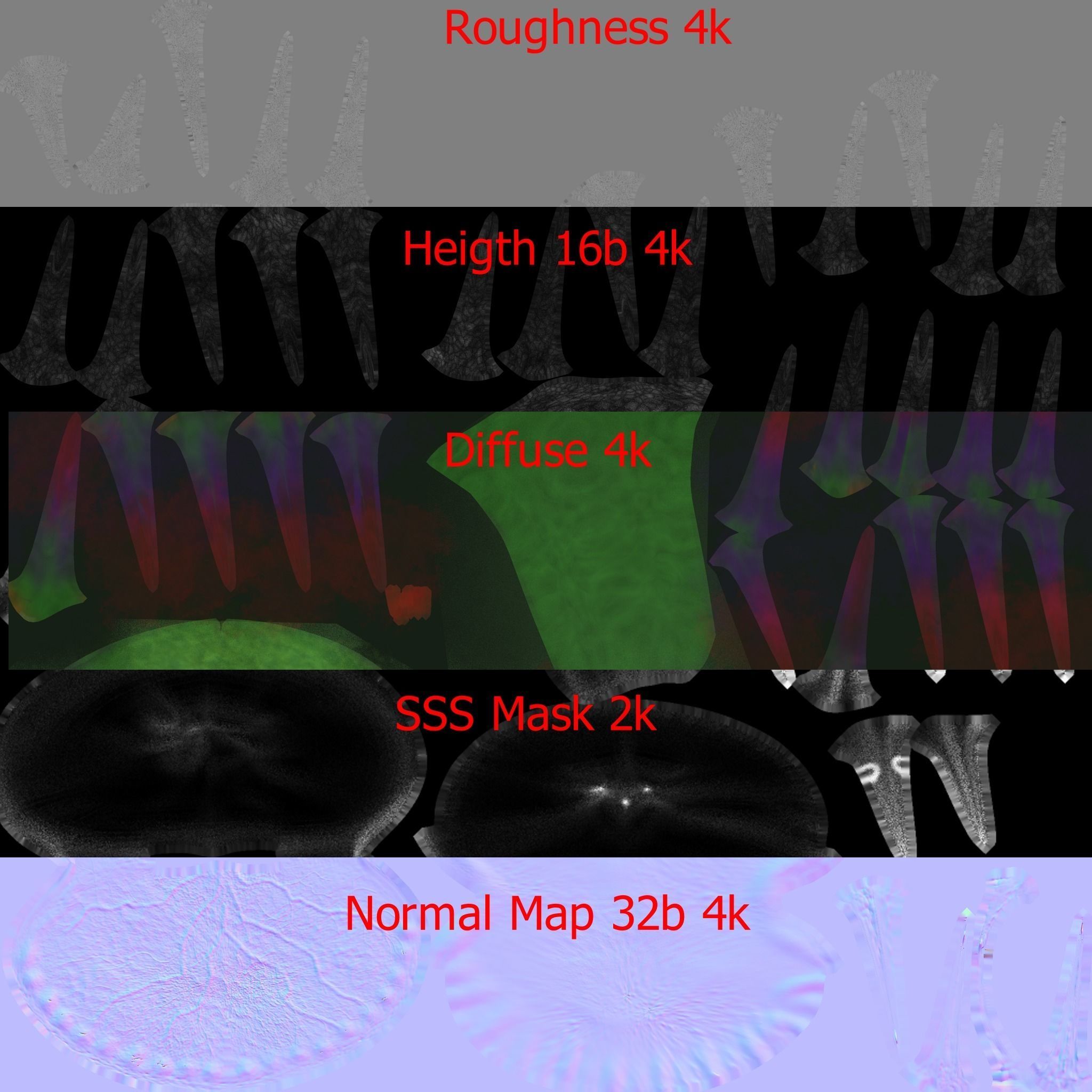 Venus Fly-Trap Rigged Low-poly 3D model_7