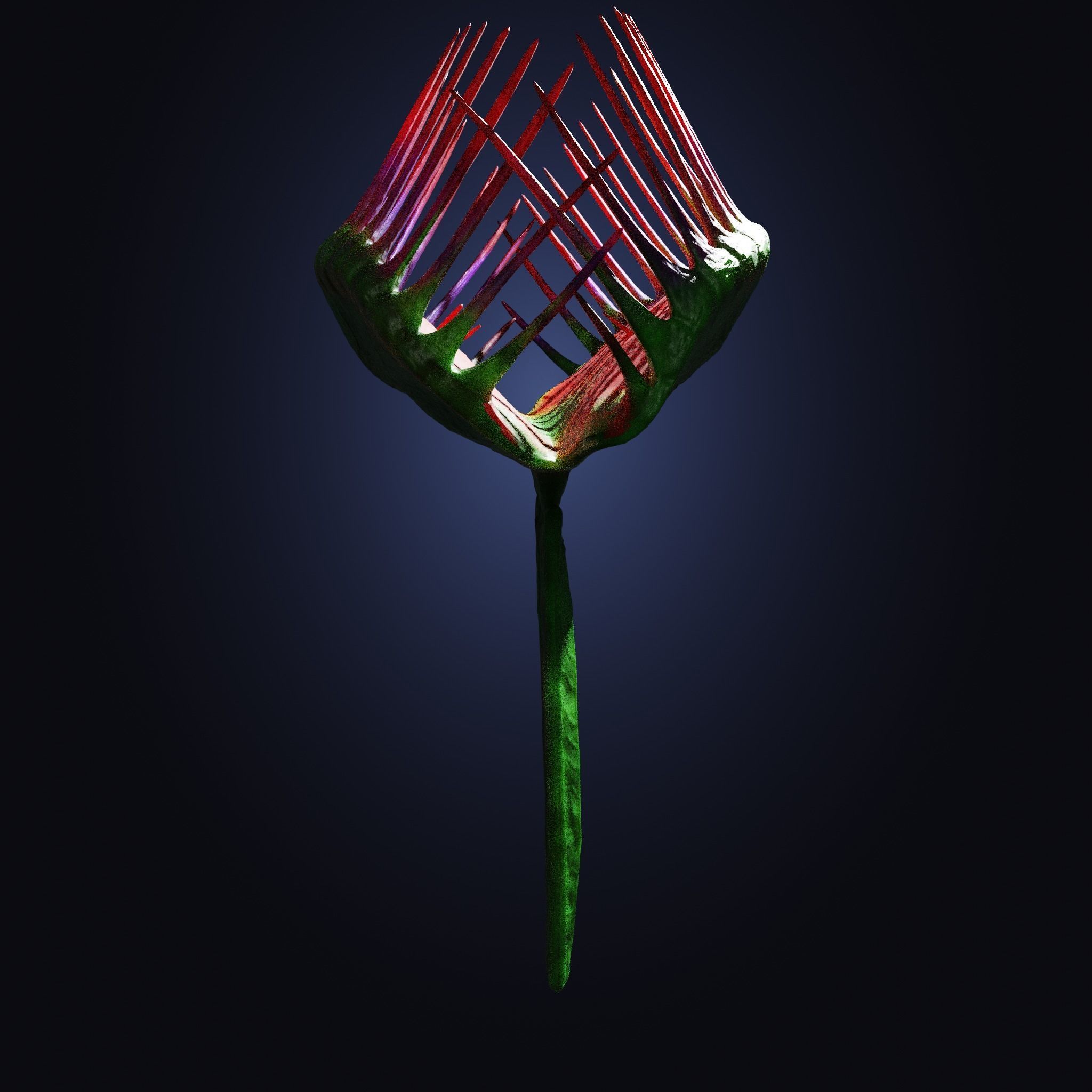 Venus Fly-Trap Rigged Low-poly 3D model_13