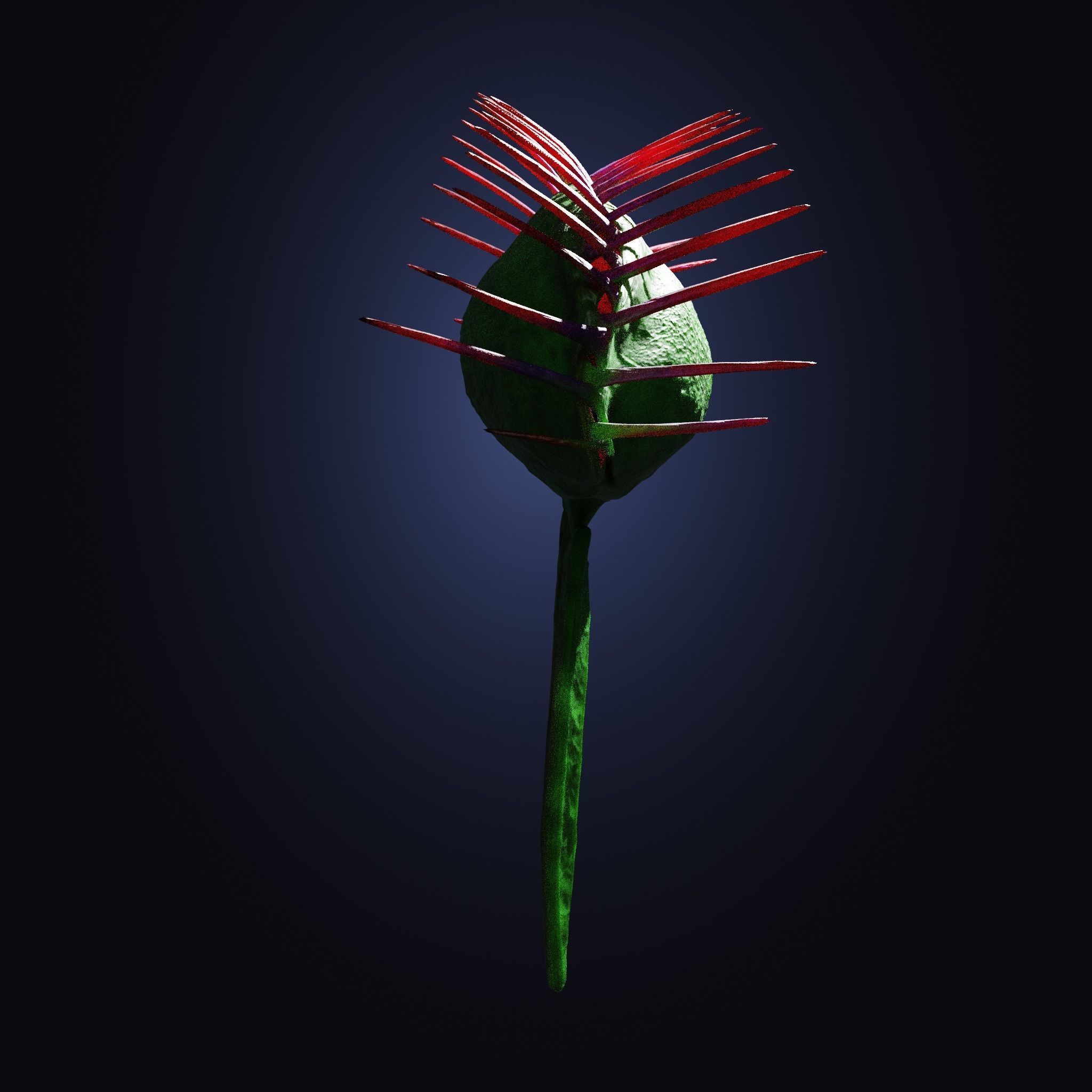 Venus Fly-Trap Rigged Low-poly 3D model_15