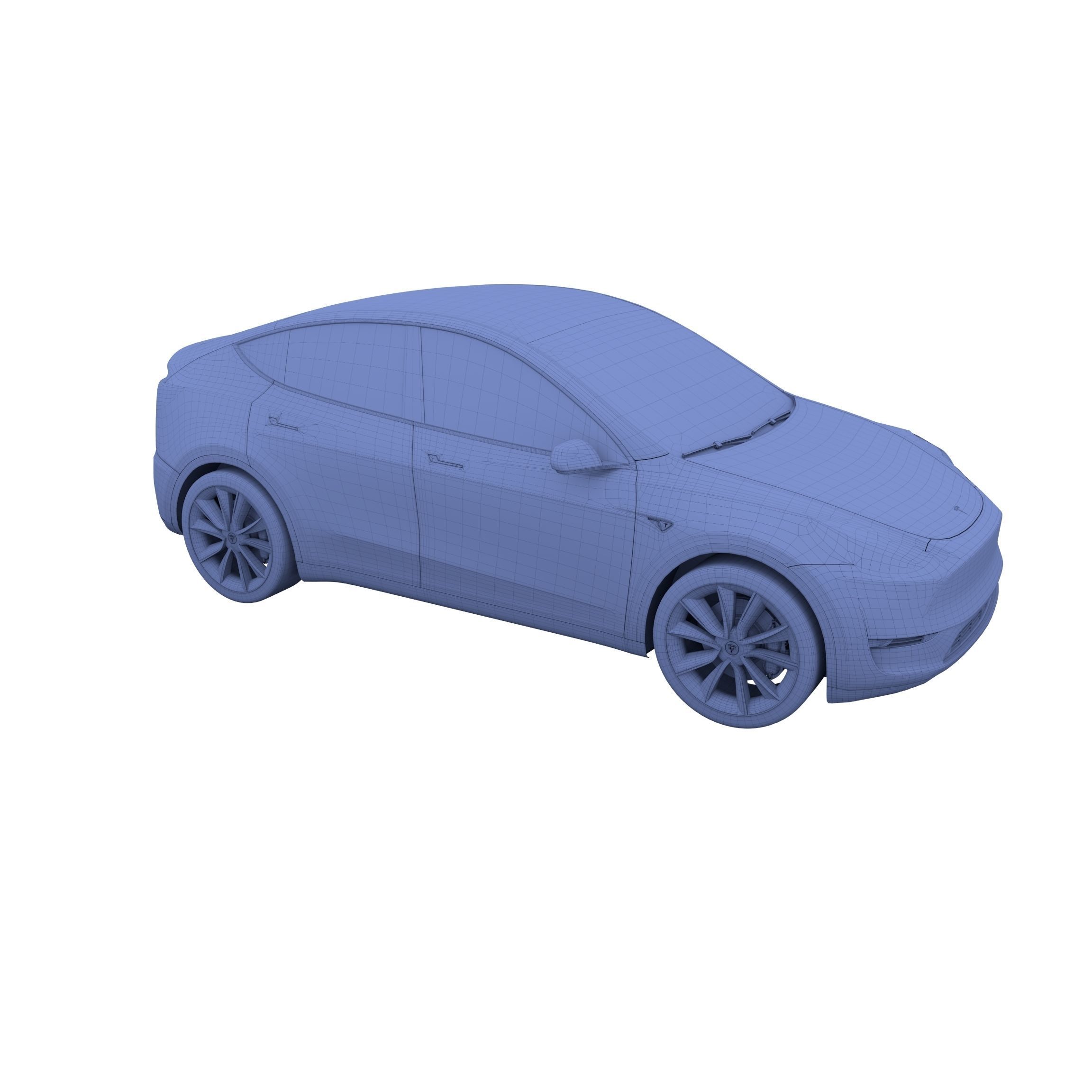 Tesla Model Y AWD Black with chassis 3D model_33