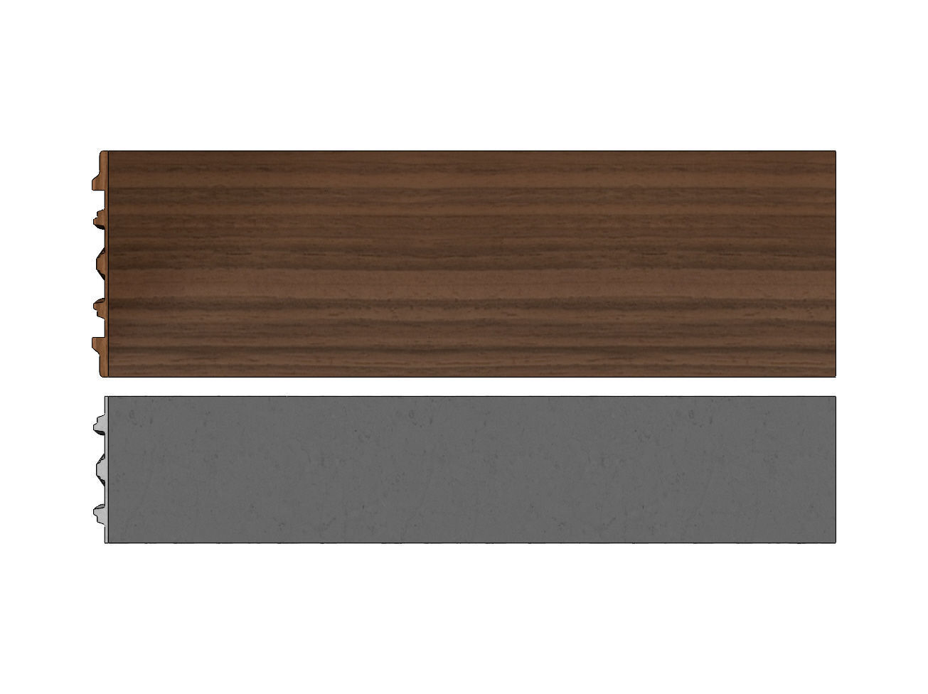 Clover molding and panel  3D print model_5