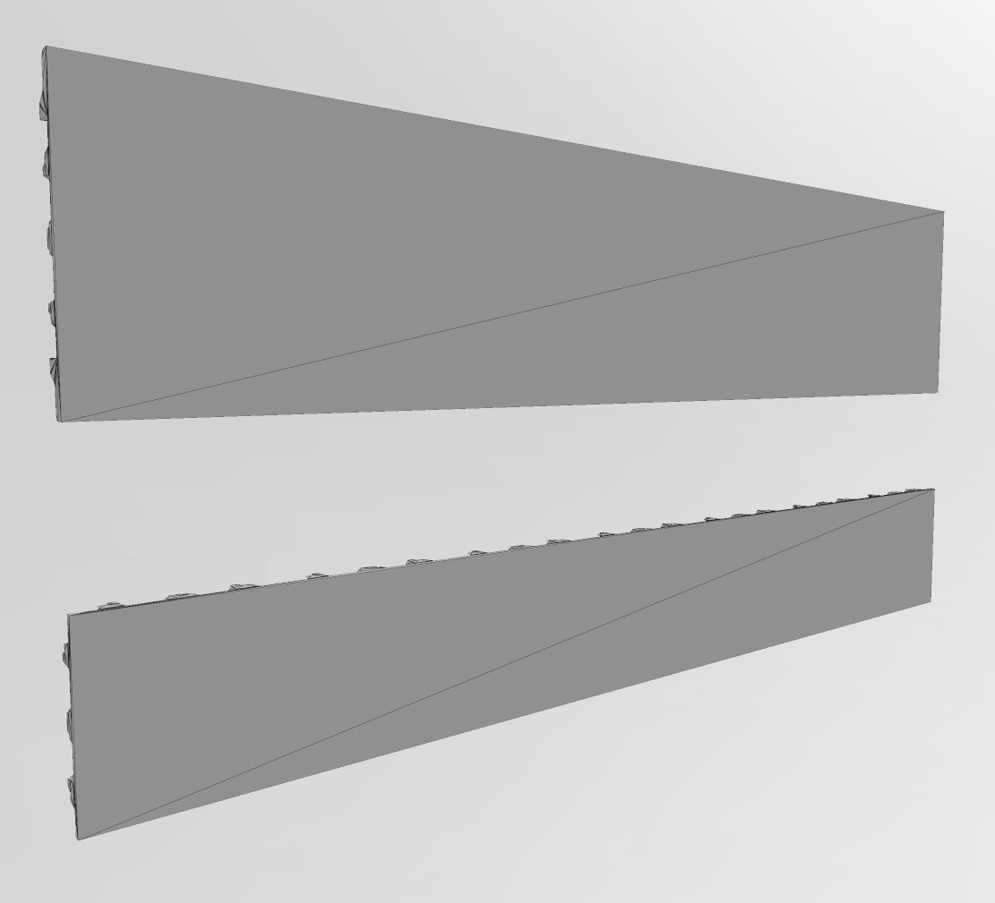 Clover molding and panel  3D print model_13