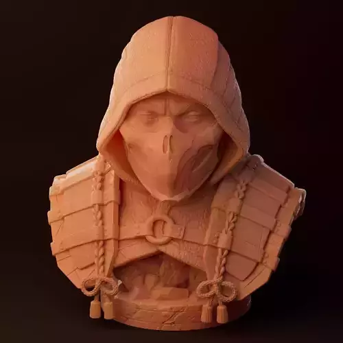 Stl Scorpion Bust Mortal Kombat 11