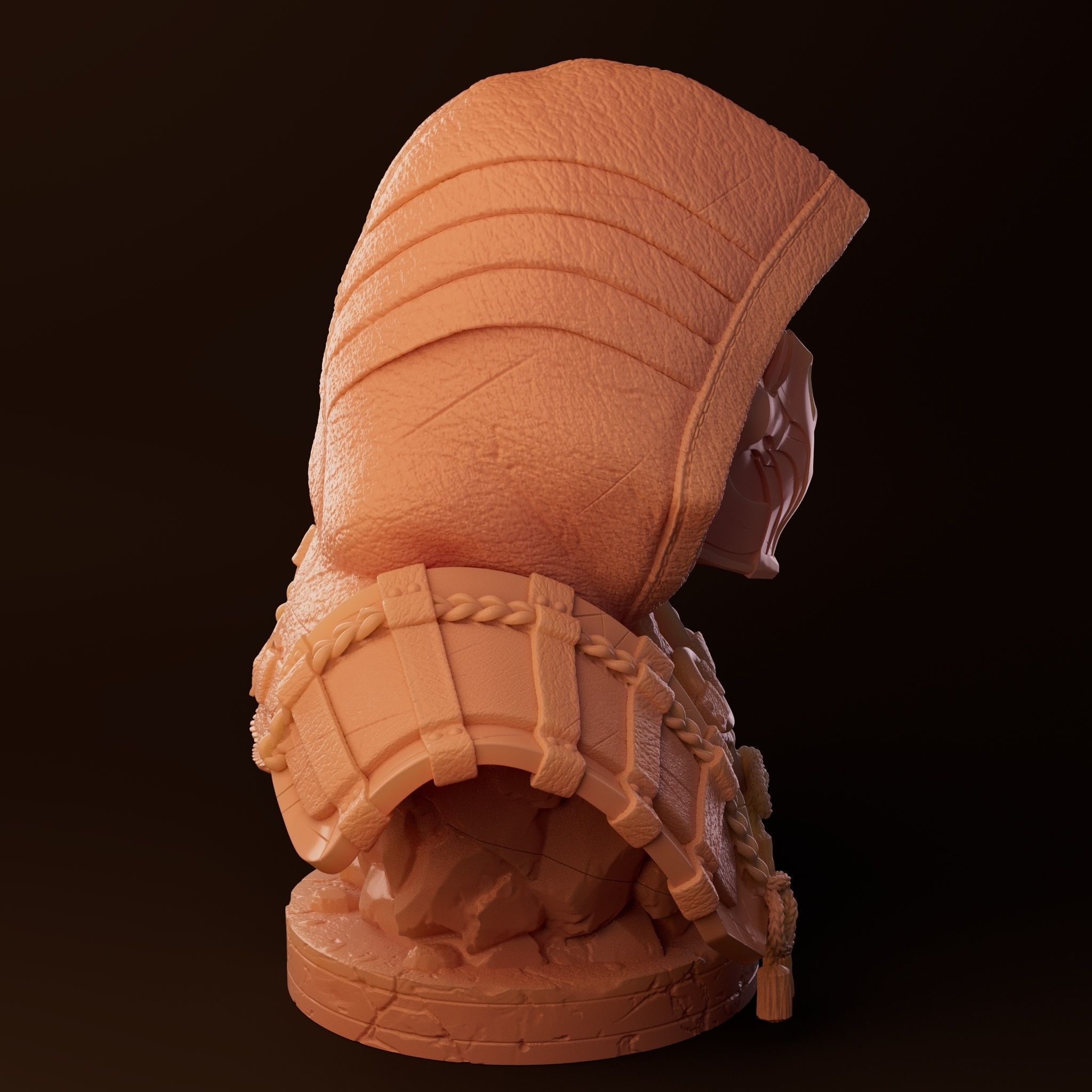 Stl Scorpion Bust Mortal Kombat 11 3D print model_3