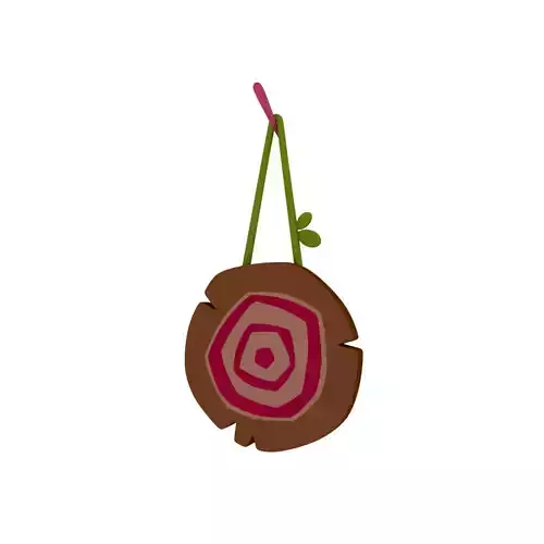 Target wooden bag with circle