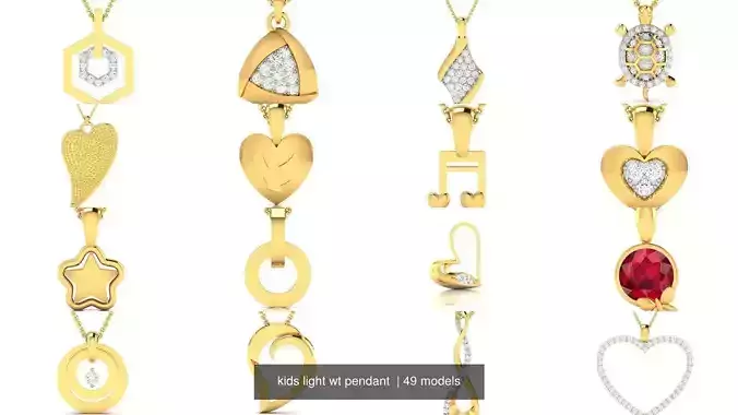 49 kids light wt pendant  3D Model Collection