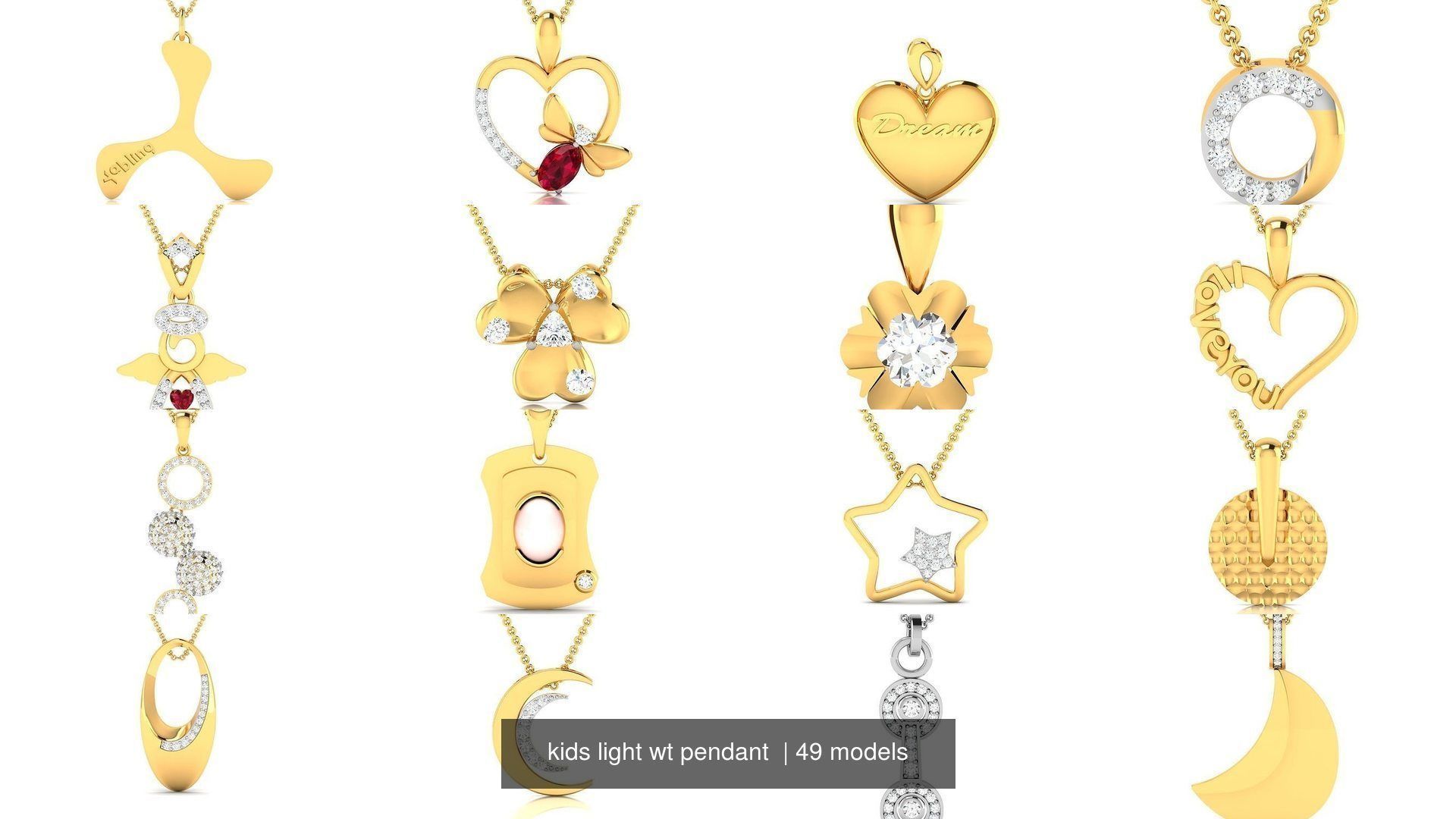 49 kids light wt pendant  3D Model Collection_2