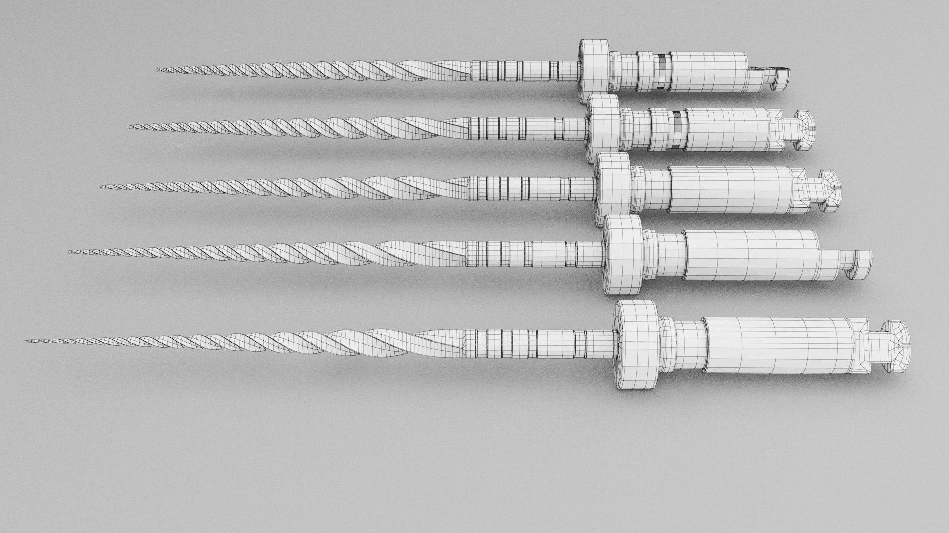 3D ENDODONTIC FILES SET Low-poly 3D model_12