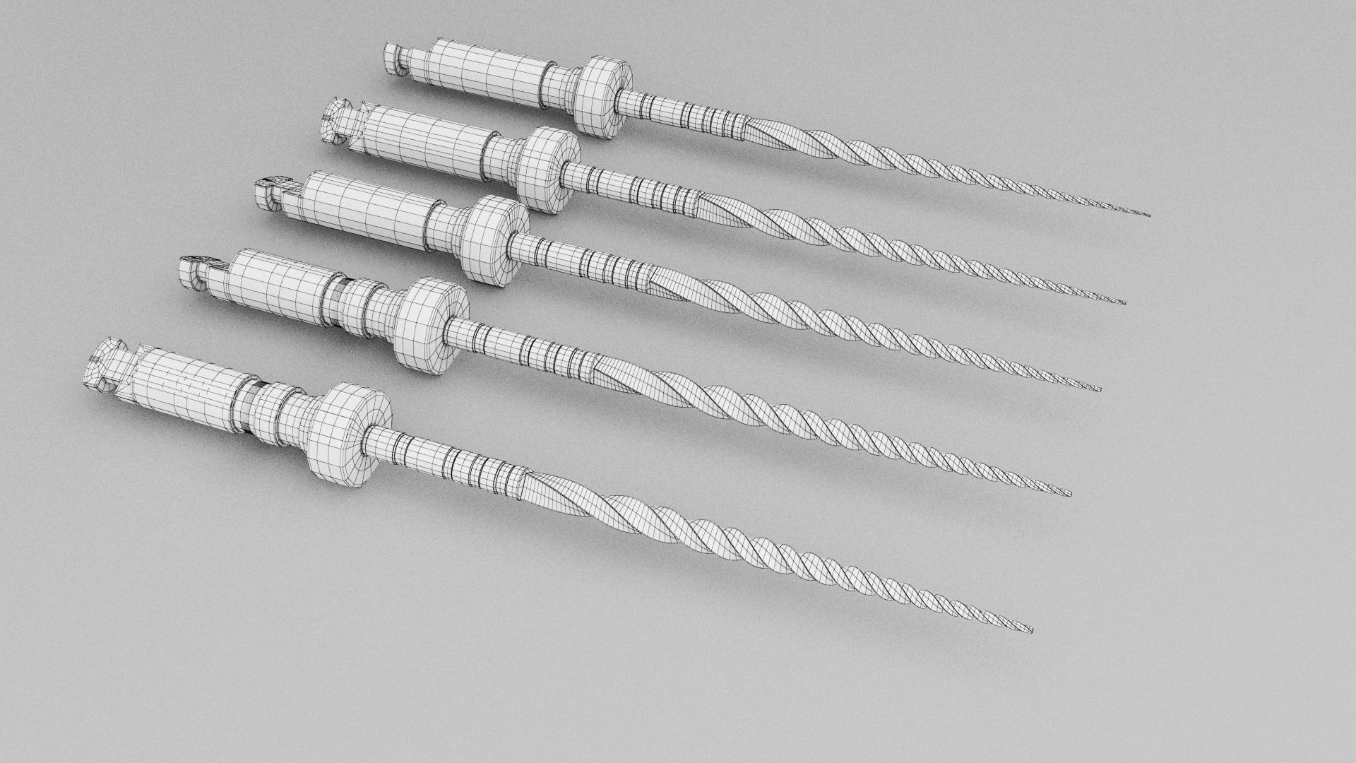 3D ENDODONTIC FILES SET Low-poly 3D model_2