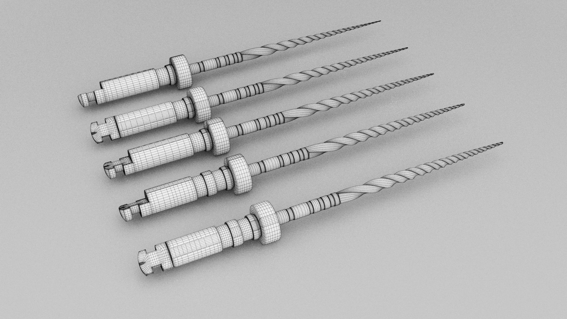 3D ENDODONTIC FILES SET Low-poly 3D model_15