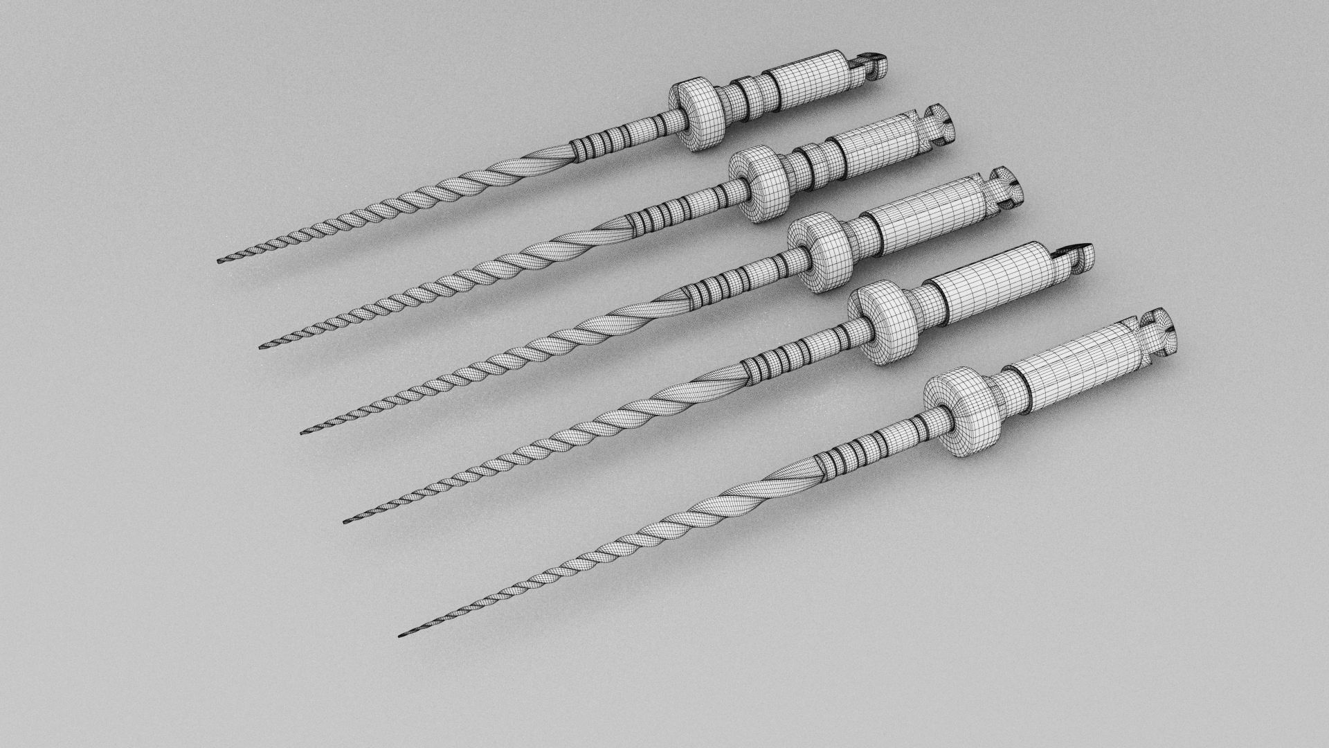 3D ENDODONTIC FILES SET Low-poly 3D model_14