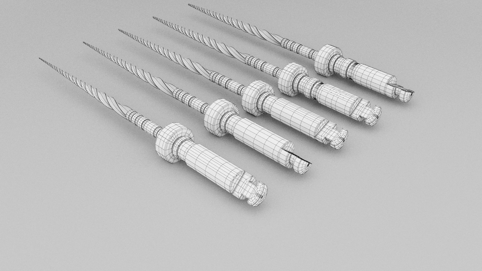 3D ENDODONTIC FILES SET Low-poly 3D model_11