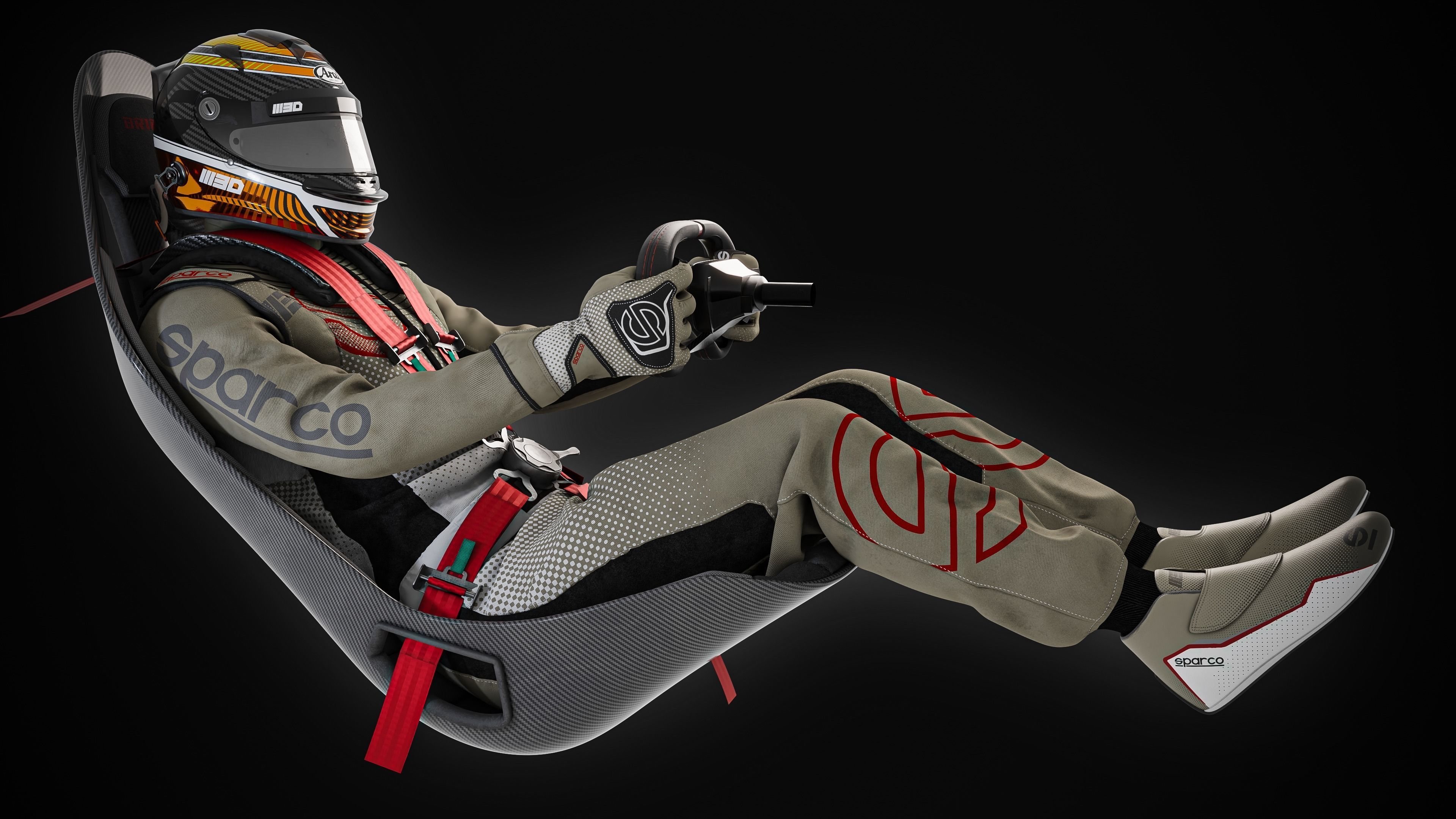 High Quality Race Driver Suit 3D model_5