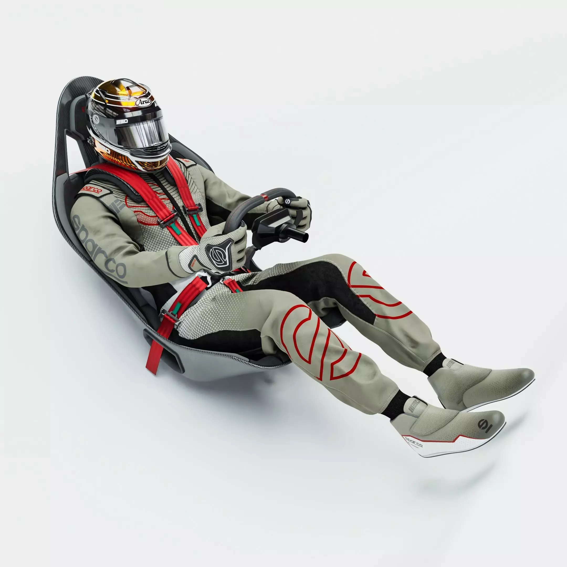 High Quality Race Driver Suit 3D model_0