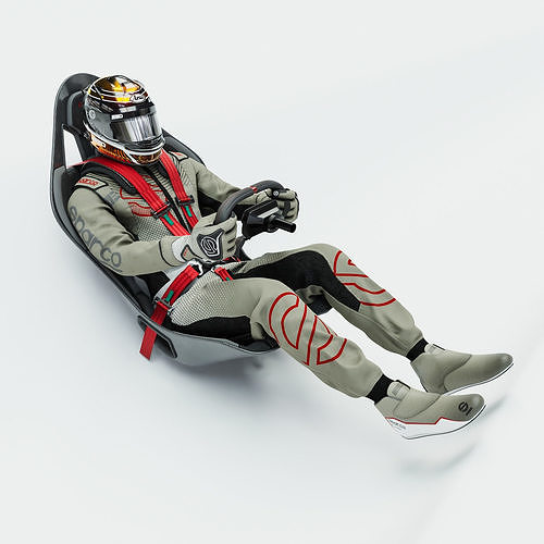 High Quality Race Driver Suit 3D model