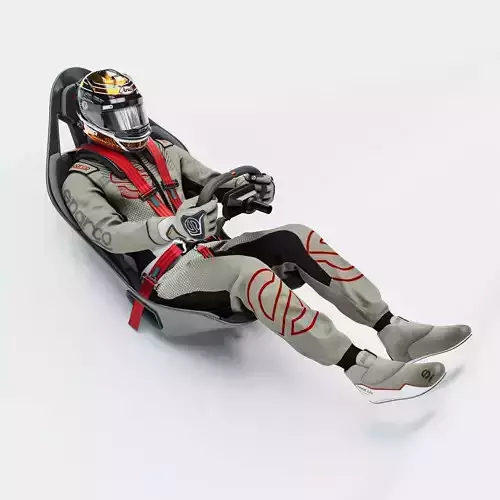 High Quality Race Driver Suit 3D model