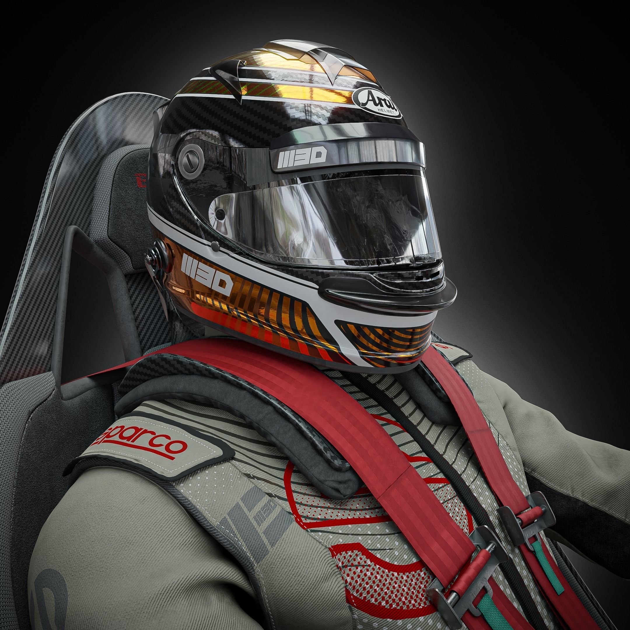 High Quality Race Driver Suit 3D model_1