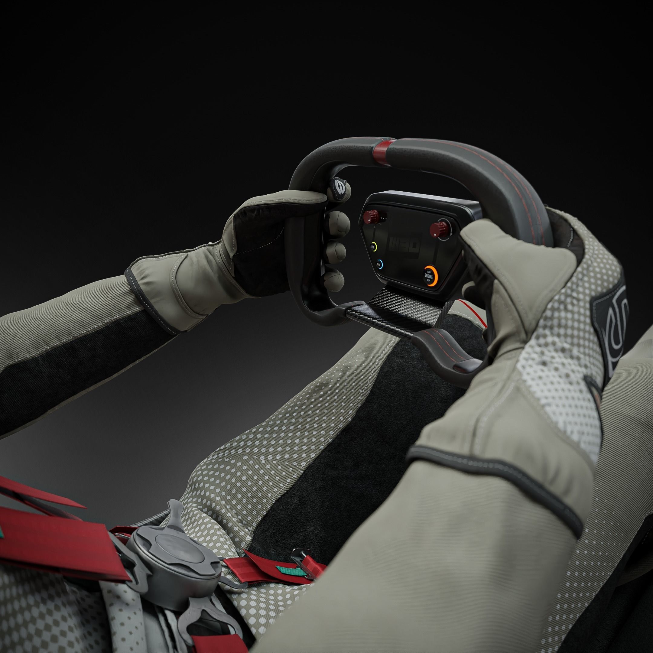 High Quality Race Driver Suit 3D model_3