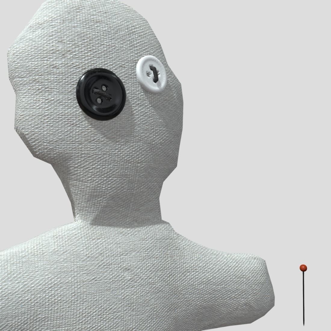 Voodoo Doll Low-poly 3D model_12