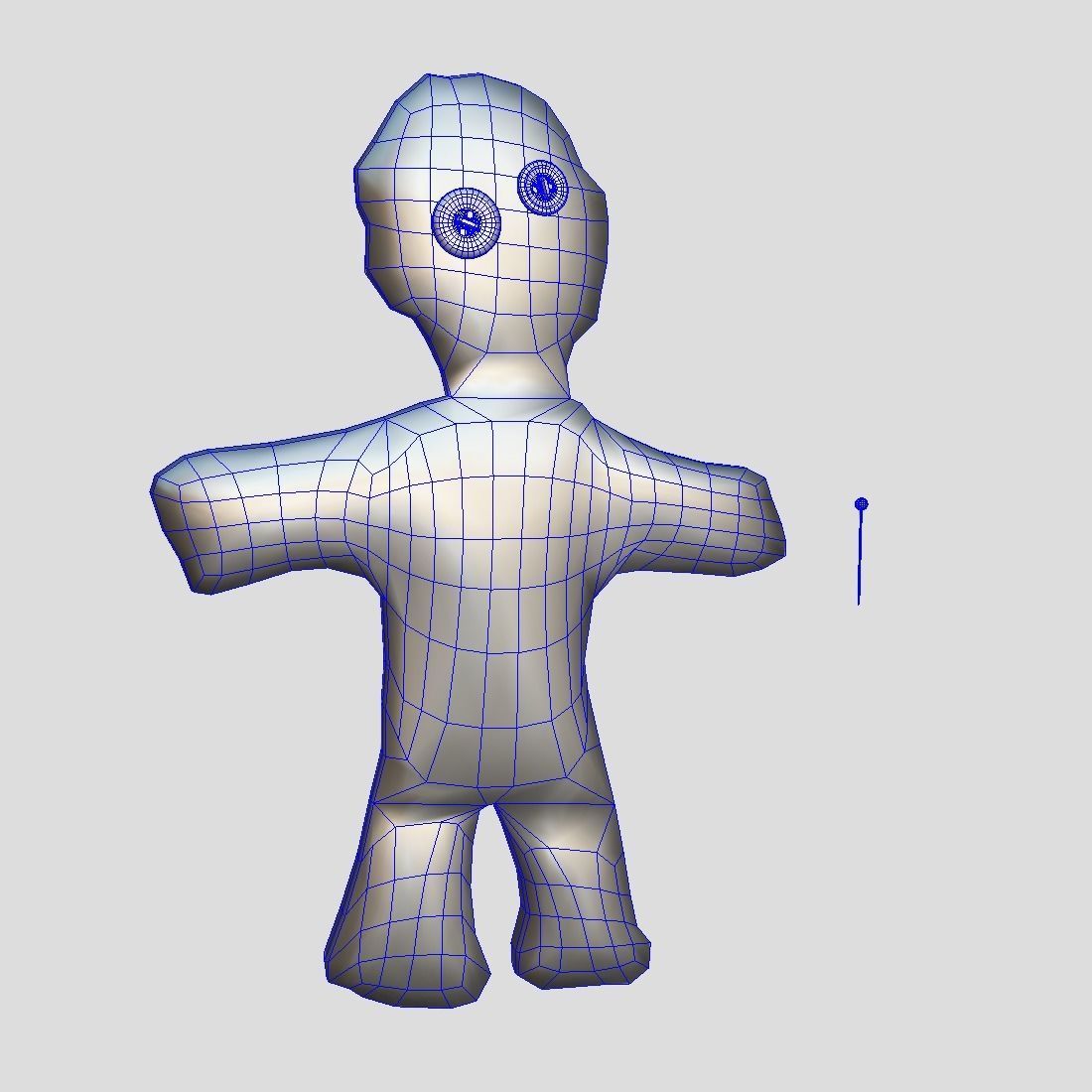Voodoo Doll Low-poly 3D model_1