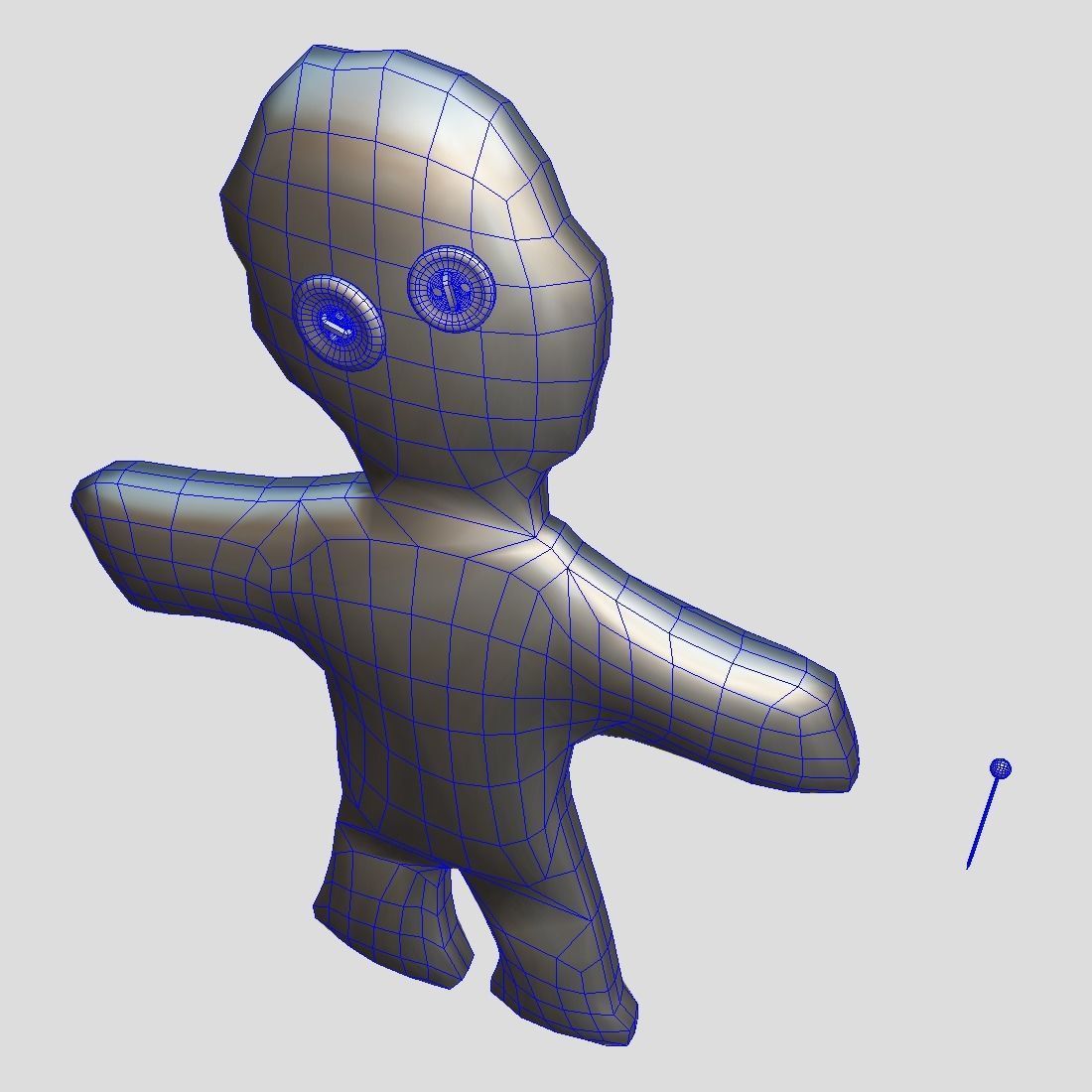 Voodoo Doll Low-poly 3D model_5