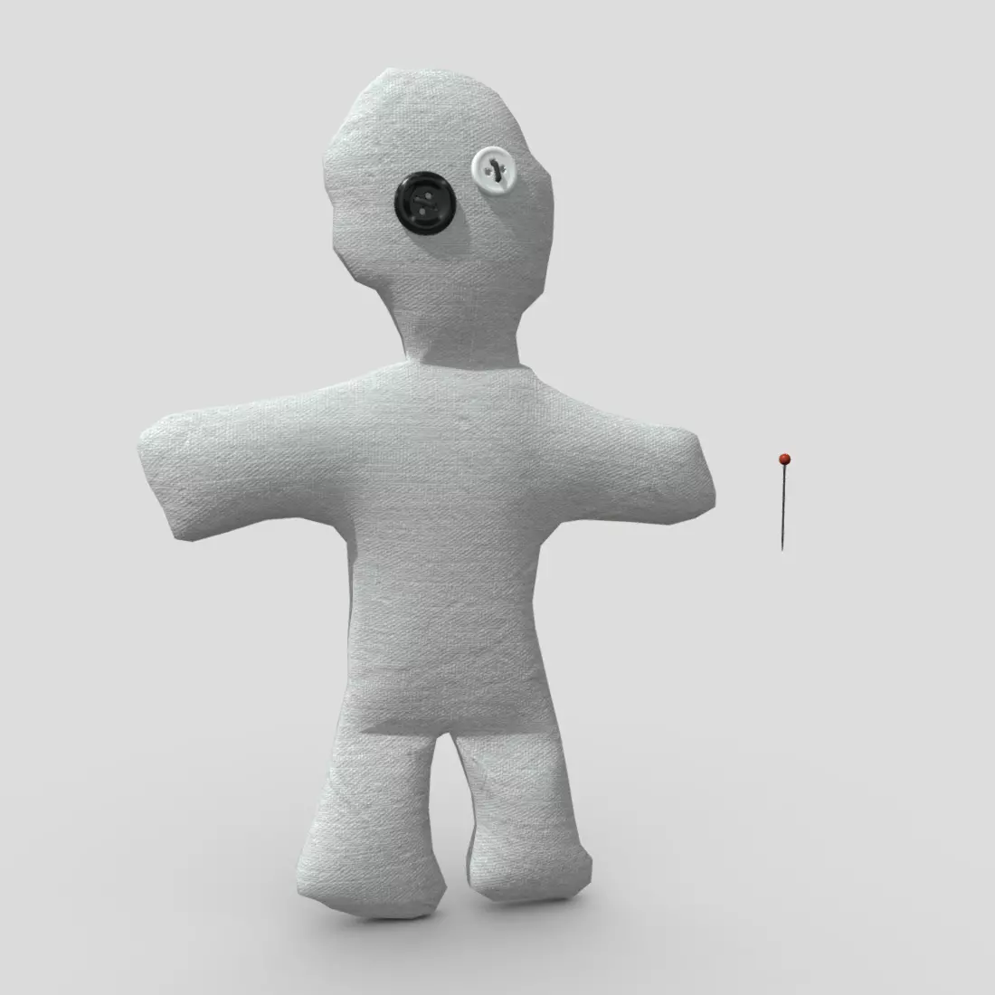 Voodoo Doll Low-poly 3D model_0