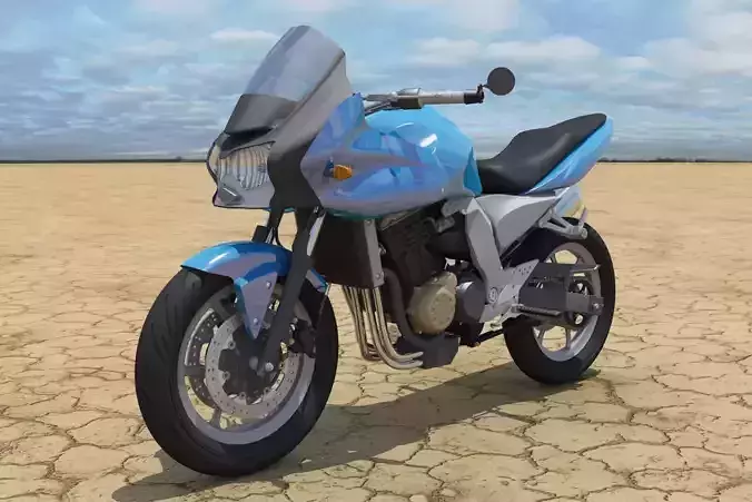 Kawasaki Z650 Motorcycle 3D model