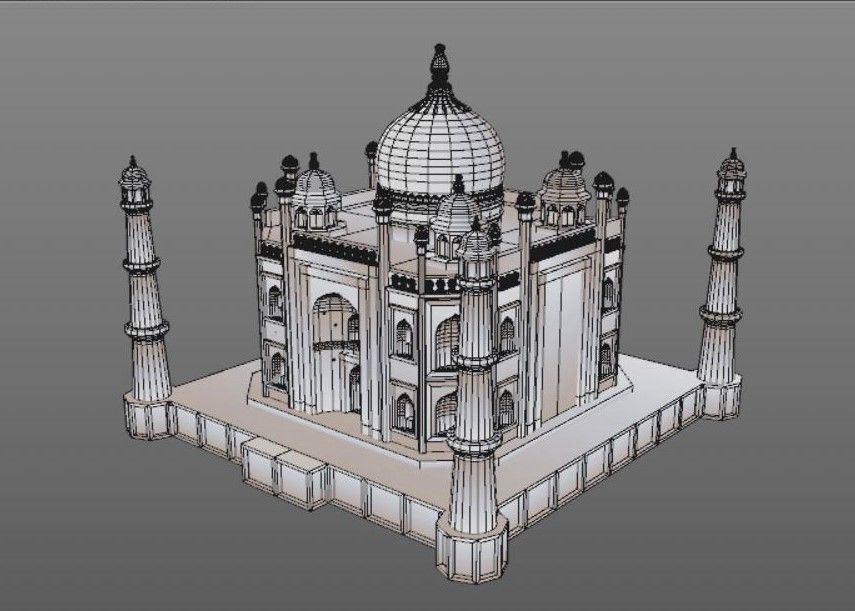 Taj Mahal Low-poly 3D model_8