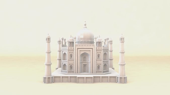 Taj Mahal Low-poly 3D model