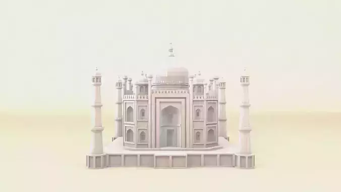 Taj Mahal Low-poly 3D model