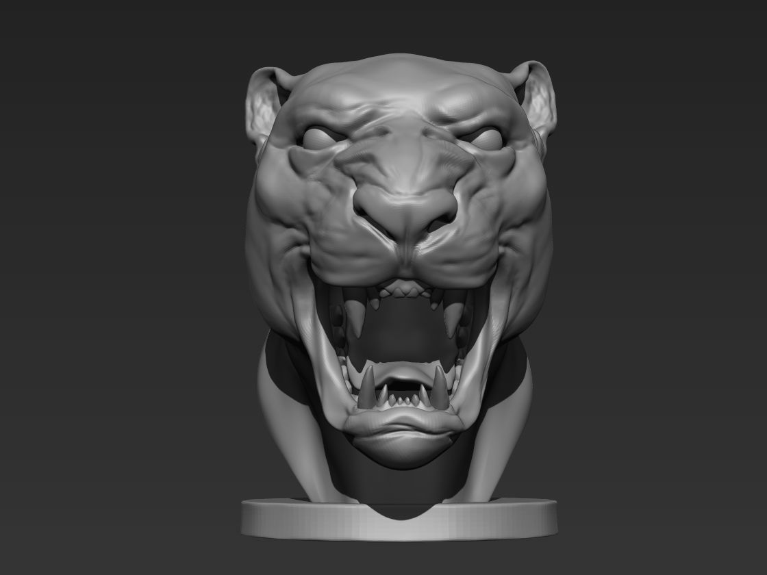 Jaguar Bust 3D print model_9