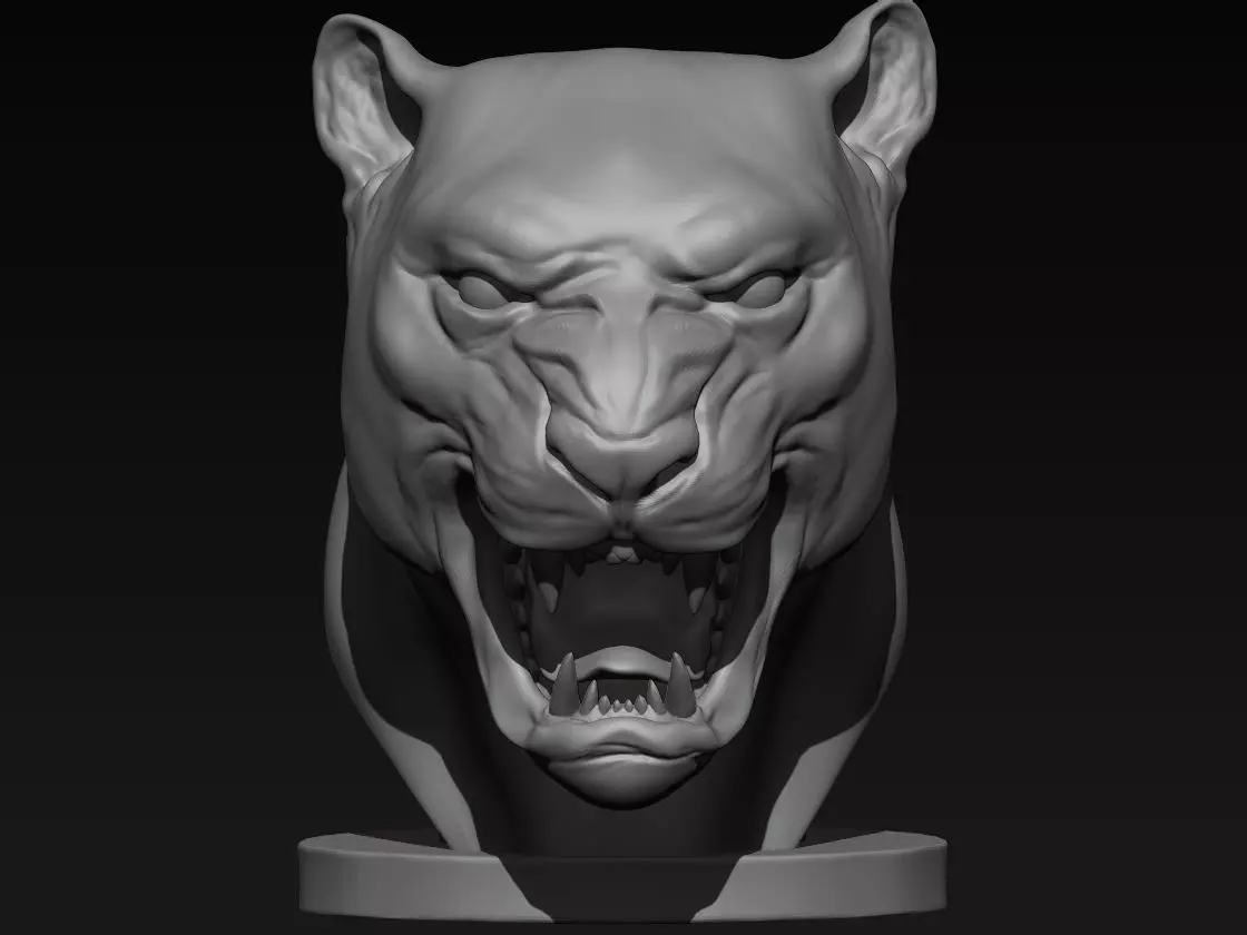 Jaguar Bust 3D print model_0