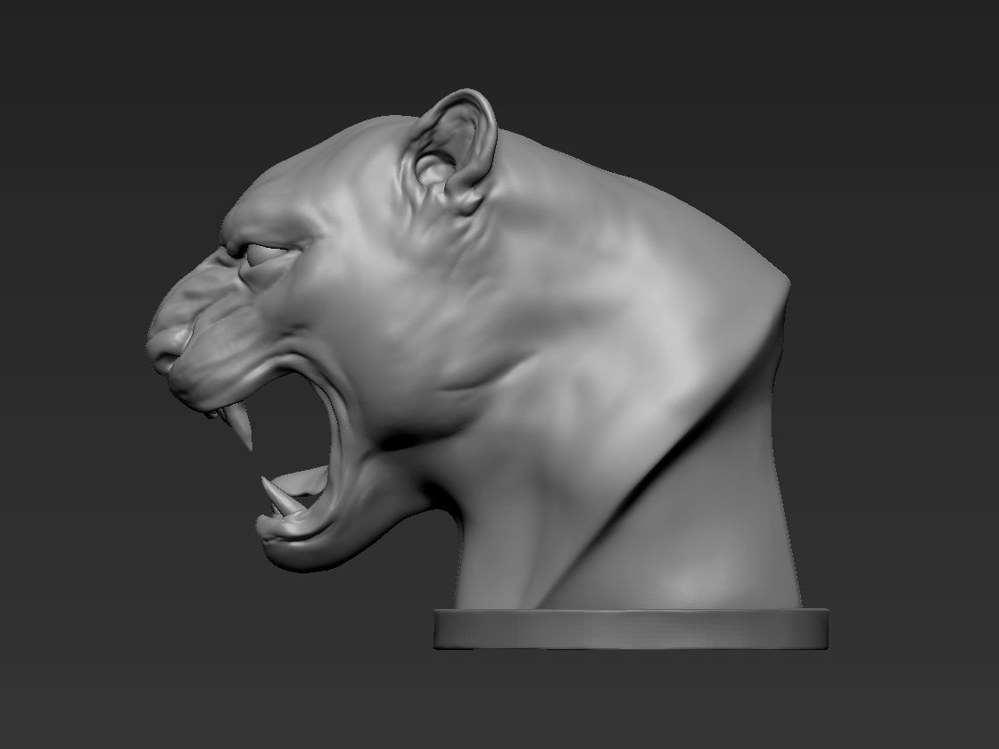 Jaguar Bust 3D print model_6