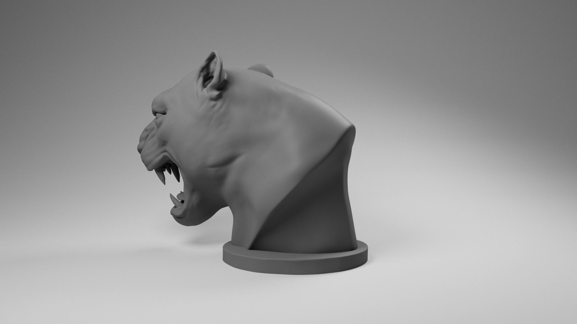 Jaguar Bust 3D print model_17