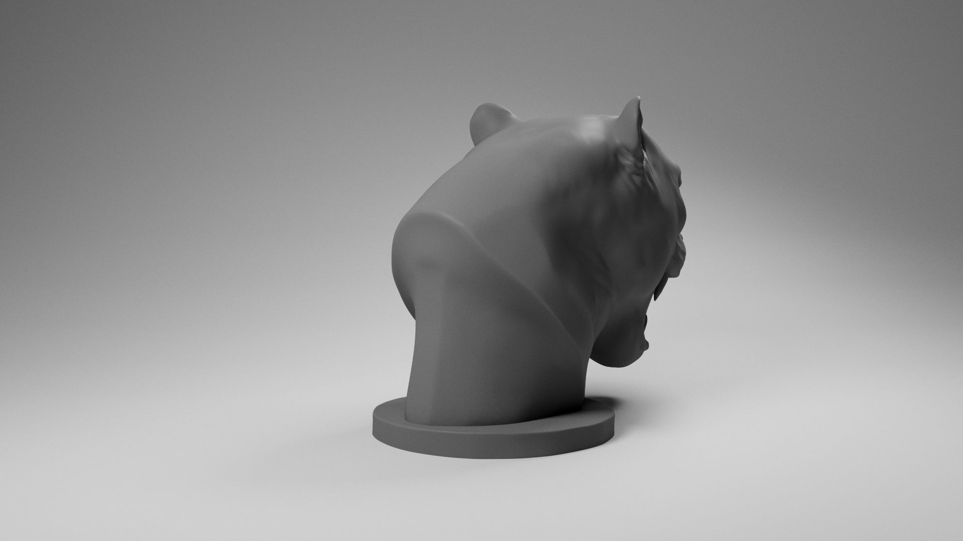 Jaguar Bust 3D print model_15
