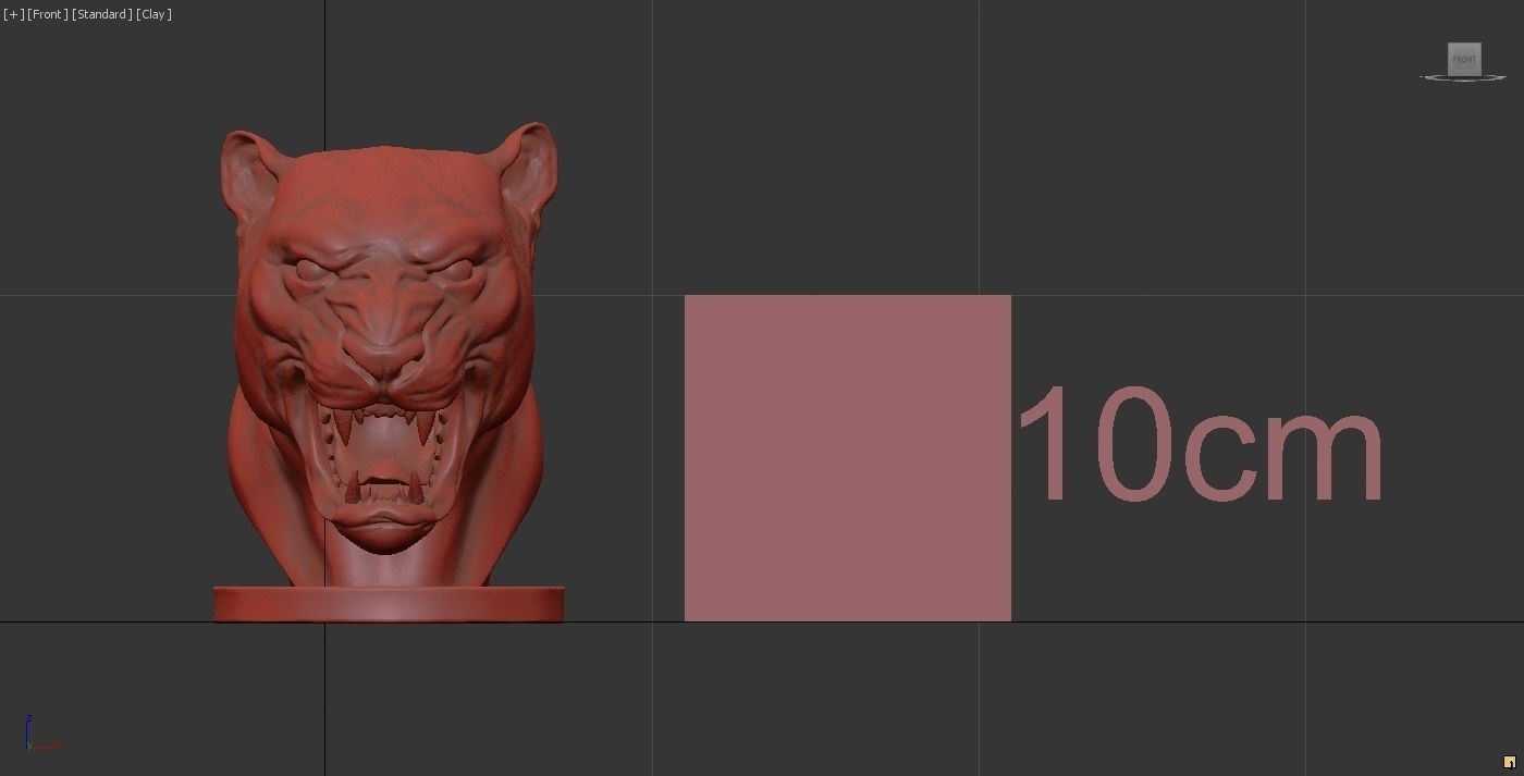 Jaguar Bust 3D print model_11