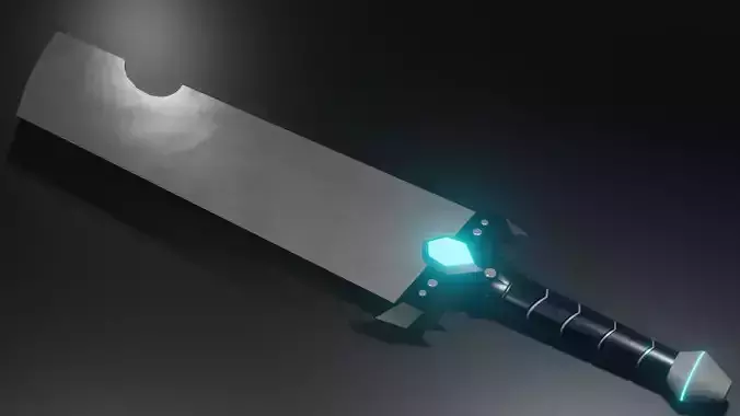 Heavy Sword Low-poly 3D model