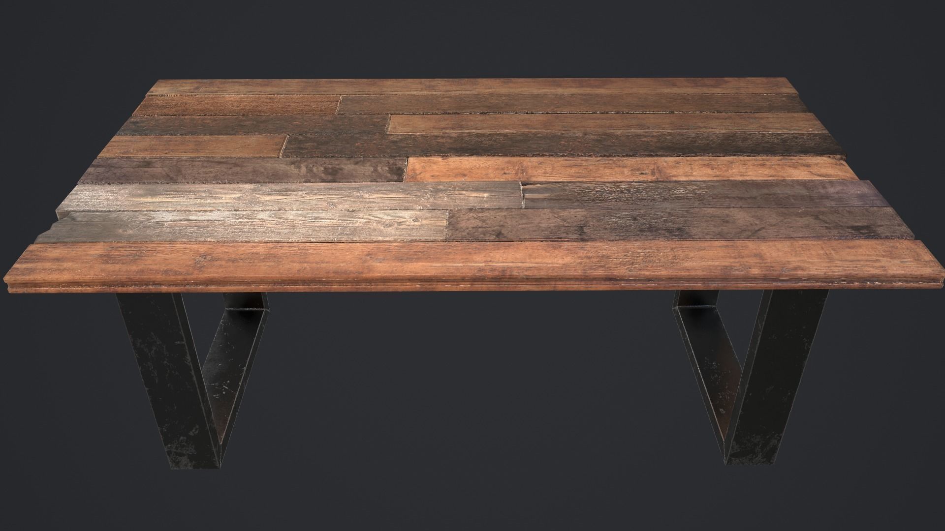 Table loft Low-poly 3D model_9