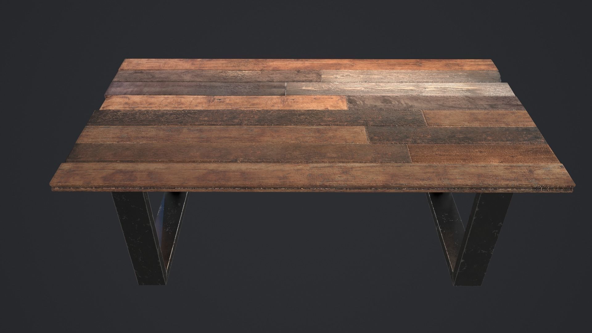 Table loft Low-poly 3D model_4