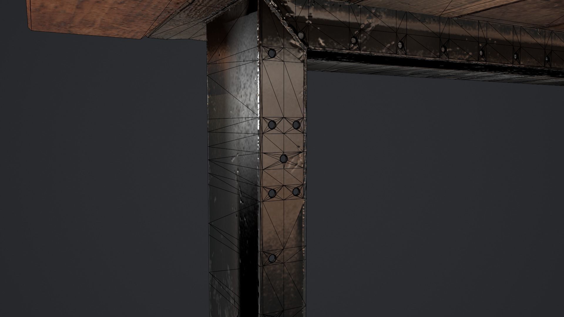 Table loft Low-poly 3D model_15