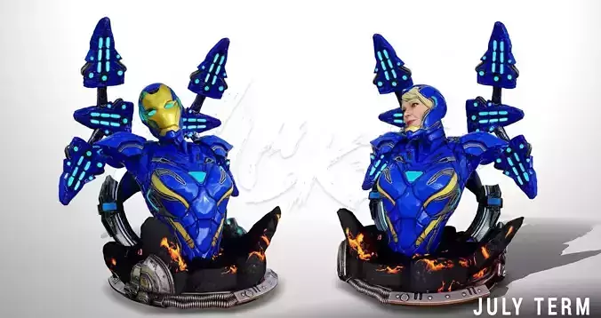 Wicked Marvel Avengers Rescue Pepper Pots 3d Bust for printing