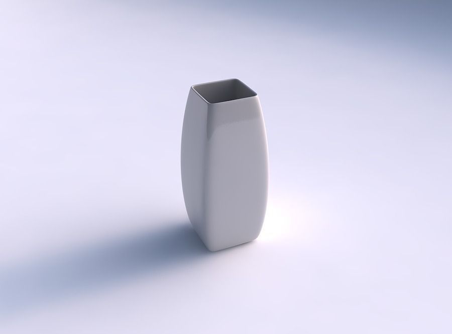 Vase rectangle smooth 3D print model