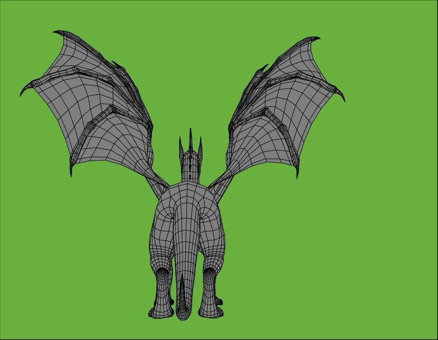 dragon3d dragon Low-poly 3D model_6