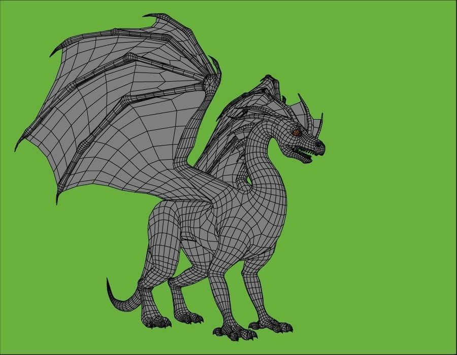 dragon3d dragon Low-poly 3D model_2