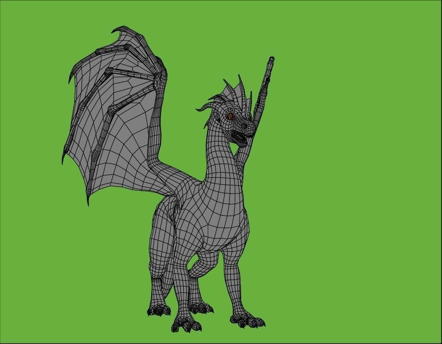 dragon3d dragon Low-poly 3D model_3