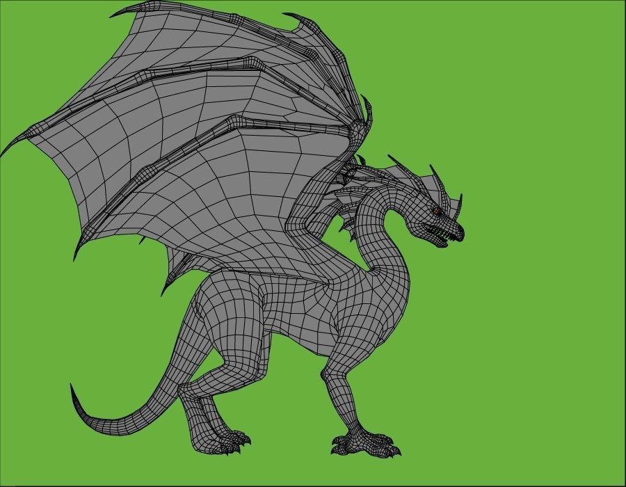 dragon3d dragon Low-poly 3D model_4