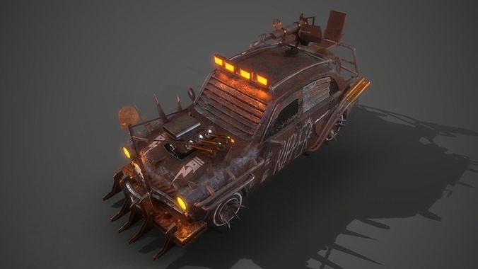 Apocalyptic Car Modular 03 Low-poly 3D model