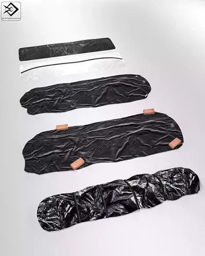 Dead body bag pack Low-poly 3D model